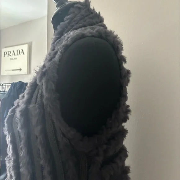 Love Token REAL RABBIT FUR shawl - Picture 4 of 7